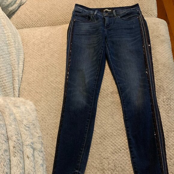 Express Jeans with Sequins - Picture 1 of 3